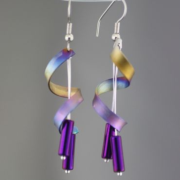 Titanium swirl earrings