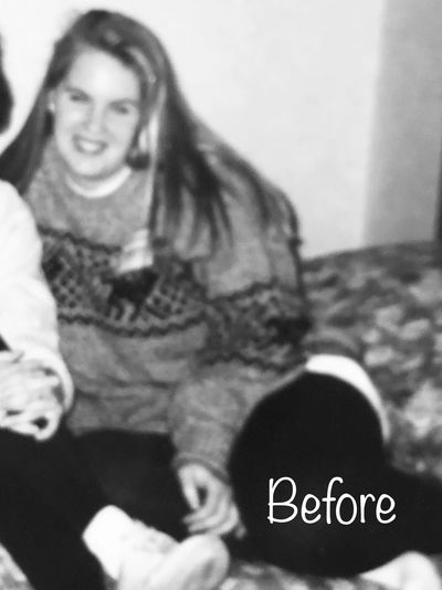 Picture of Jennifer Keller Bourbonnais weighing 60 pounds heavier when she was an emotional eater.