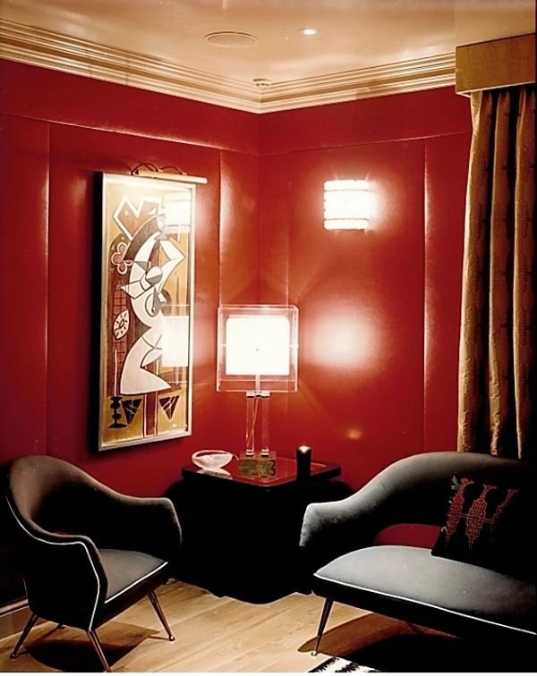 John Oliver
Heather Rich
A confusion of beauty
red leather
1970's 
the rug company
bar
wallpaper
art