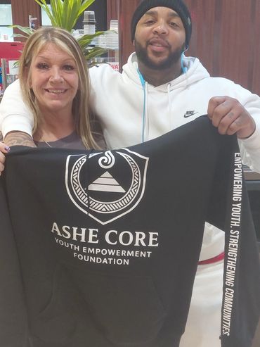 We are greatful for Ashe Core Youth Empowerment mentors Aaron and Heather's great work and time.