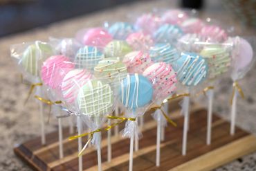 Two dozen individually wrapped cake pops.
