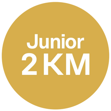 A circular title that reads, "Junior 2 KM"