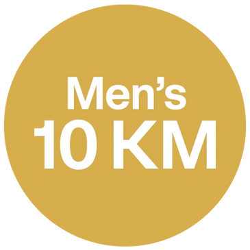 A circular title that reads, "Men's 10 KM"