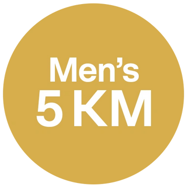 A circular title that reads, "Men's 5 KM"