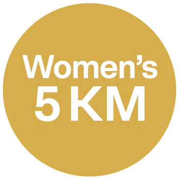 A circular title that reads, "Women's 5 KM"