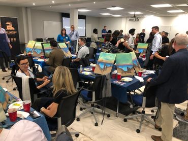 Paint Party at a downtown Toronto office