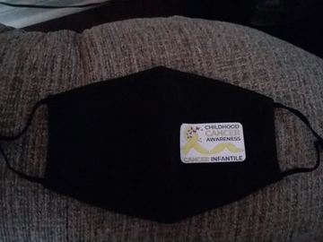We are selling masks to help deal with the covid pandemic. Childhood cancer doesn't stop for a pande