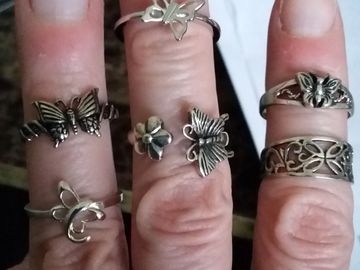 Miranda loved butterflies...we have sterling silver rings in assorted sizes. 925 sterling silver $20
