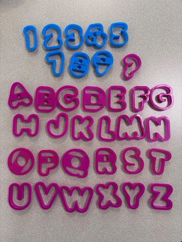 Alphabet cookie cutters