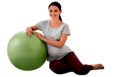 Pregnant woman exercising at Movhabily Physiotherapy℠, West Tambaram, Chennai. Neuro Physiotherpist.