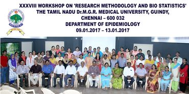 Workshop at The Tamil Nadu Dr. M.G.R. Medical University, highlighting professional development.