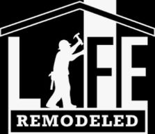 Life Remodeled Logo
Man building a house 
Black and White