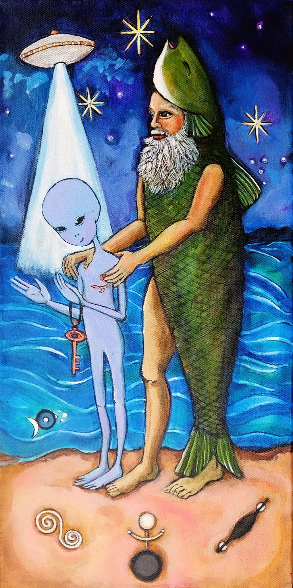 THE KEY 
14x24 inches, acrylic/canvas
Prints, yes !