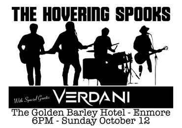 Hovering Spooks Poster - Golden Barley, October 12, 2025 - Alt Version