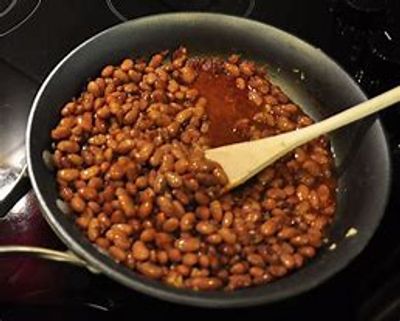 Soaked Northern Beans made into Modern Day Baked Beans! No animal products here!