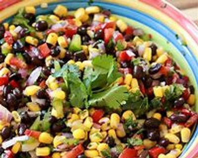 Black Bean and Corn Salsa with cilantro.