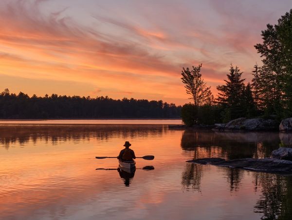 John Fader Photograghy, Kayaking on Burleigh Falls, Stoney Lake Sunset