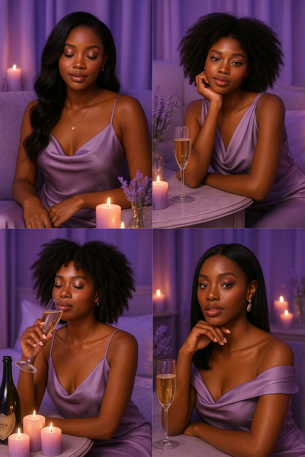 Women relaxing enjoying candles.