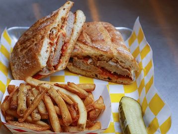 Meatball parm sandwich