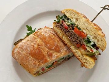 Steak and cheese sandwich