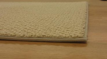 Close up image of a doormat in yellow color