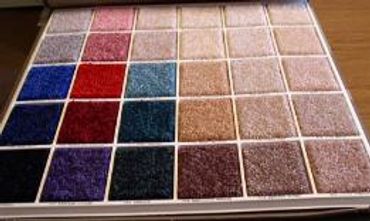 A chart of designs and color of different mats