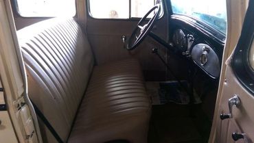 Interior of a 1934 Chevy.