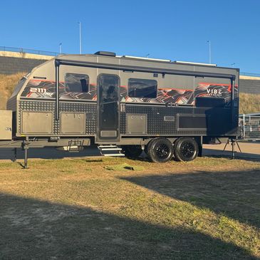 work and play toy hauler, Jayco Basestation, Titanium toy hauler, Toy hauler caravans , vibe caravans