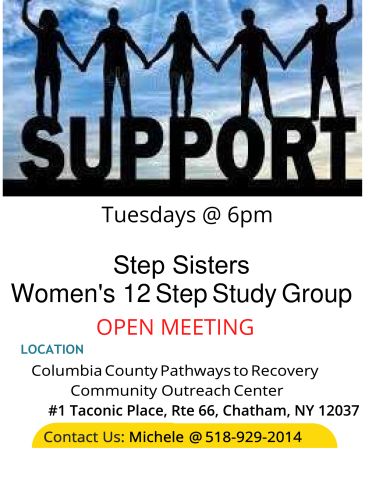 Support group for women meets Tuesdays at 6pm.