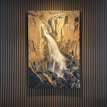 Acoustical slat with dye sublimation acoustical wall art