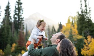 Swansea Wales Wedding photographer photographs Salt Lake City family in the mountain Autumn leaves