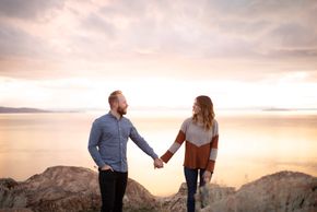 Swansea Wales Wedding photographer photographs Salt Lake City couple for their engagement photos