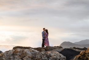 Swansea Wales Wedding photographer photographs Honolulu couple for their engagement photos on Hawaii