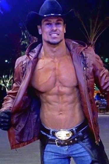 Las Vegas cowboy male stripper for hire.