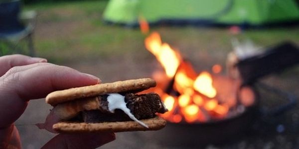 s'mores, camping, chocolate