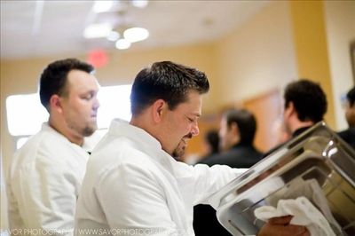 Our Chefs Serving Classic Italian Menu- a Naples Catering Exclusive Caterer