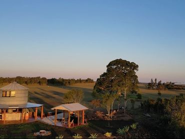 The StarGazing Silo is Lux Glamping at it's best and leaves very little footprint which we LOVE !