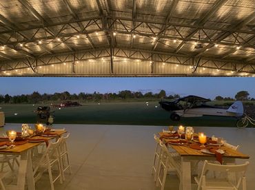 Our Hangar is perfect for Intimate Weddings, Celebrations and Events ... rustic, chic & very unique