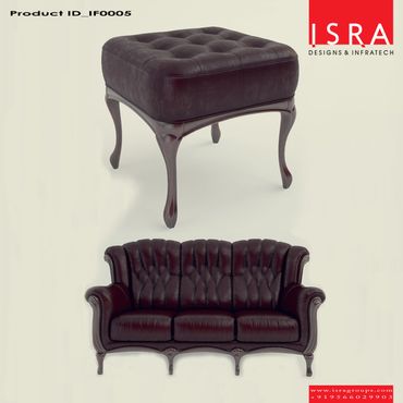 Luxury wardrobe stool and a classic three seater soaf with NABA leather.