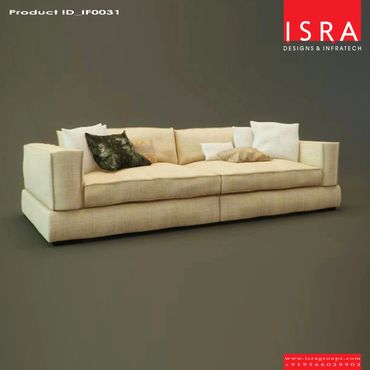 A leather Living Room sofa - designed by Italian architect 