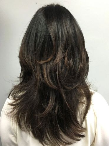 long hair with layers