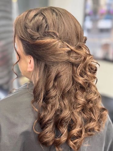 half up bridal prom hair