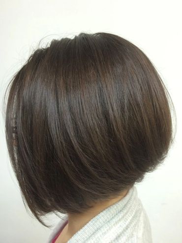 long angled bob haircut