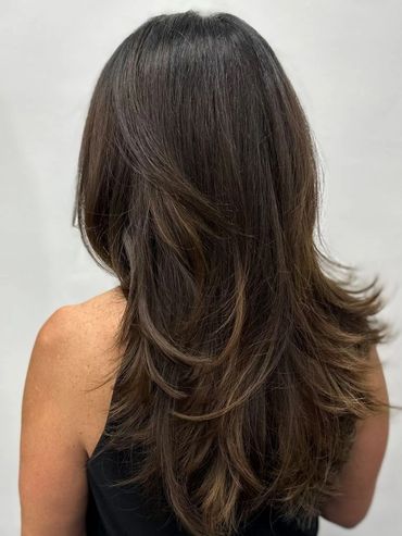 long hair layered cut