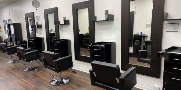 revel salon hair styling stations