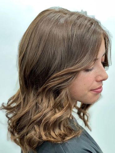 layered brunette caramel babylights