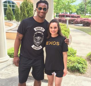 Dietitian Jackie working with professional athletes with their nutrition.