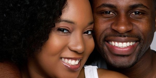 couple smiling with white teeth