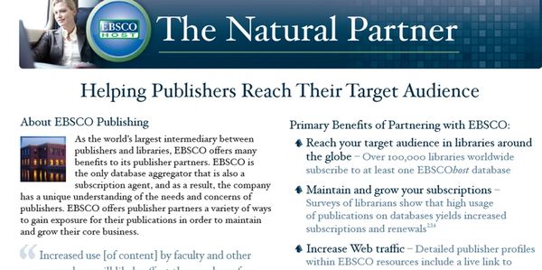 EBSCO commitment to its publishing partners. Links to obscene material are maintained.