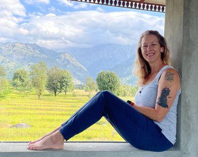 The foothills of the Himalayan Mountains in Dharamshala, India